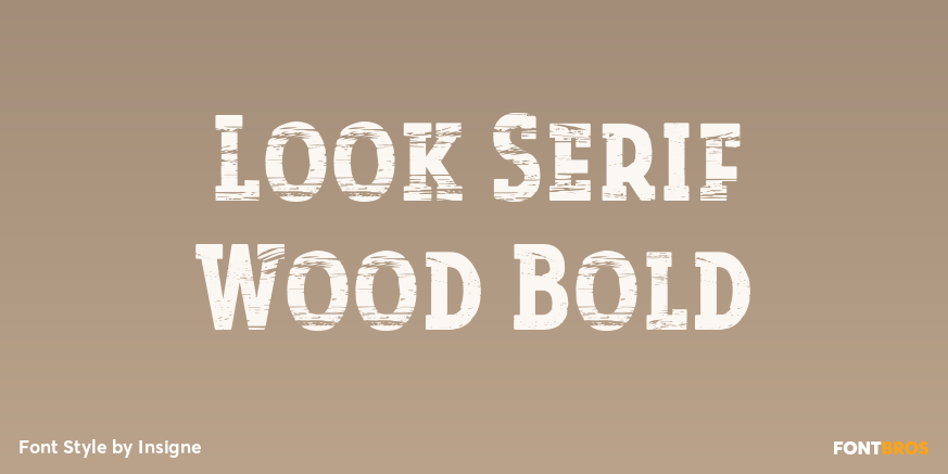 Look Serif Wood Bold Poster