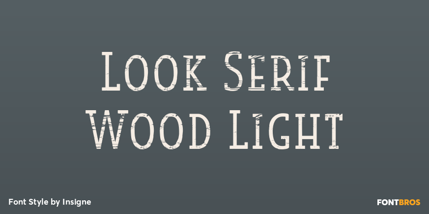 Look Serif Wood Light Poster