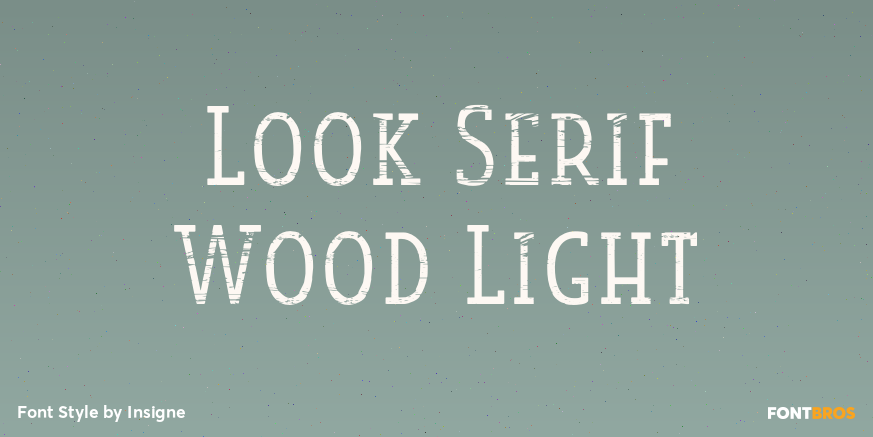 Look Serif Wood Light Poster