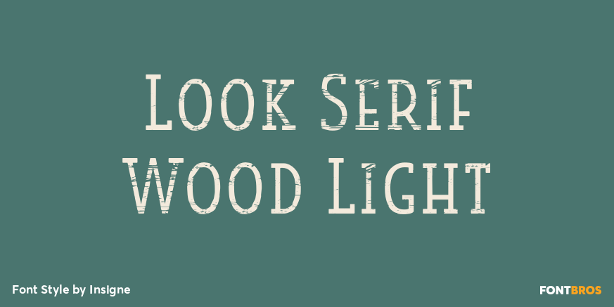 Look Serif Wood Light Poster