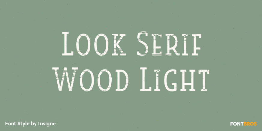 Look Serif Wood Light Poster