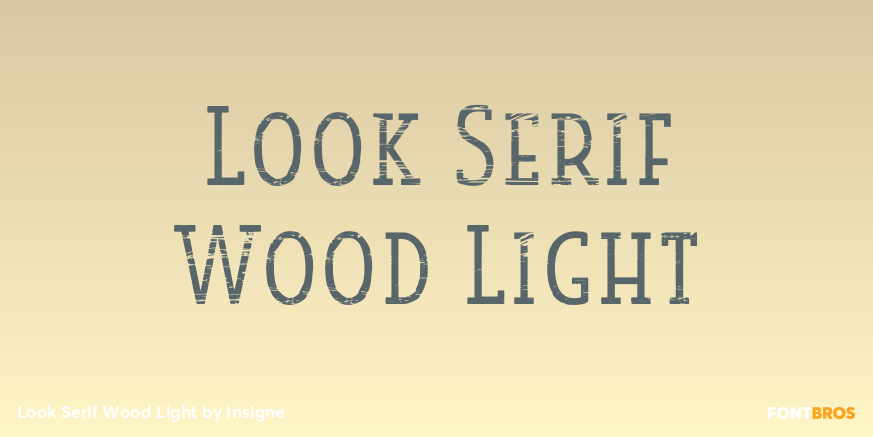 Look Serif Wood Light Poster