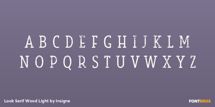 Look Serif Wood Light Font Poster #3