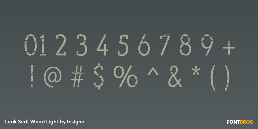 Look Serif Wood Light Font Poster #4