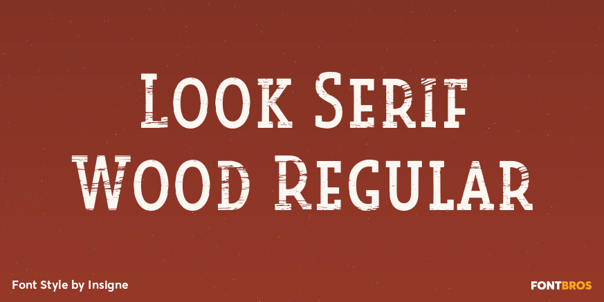 Look Serif Wood Regular Poster