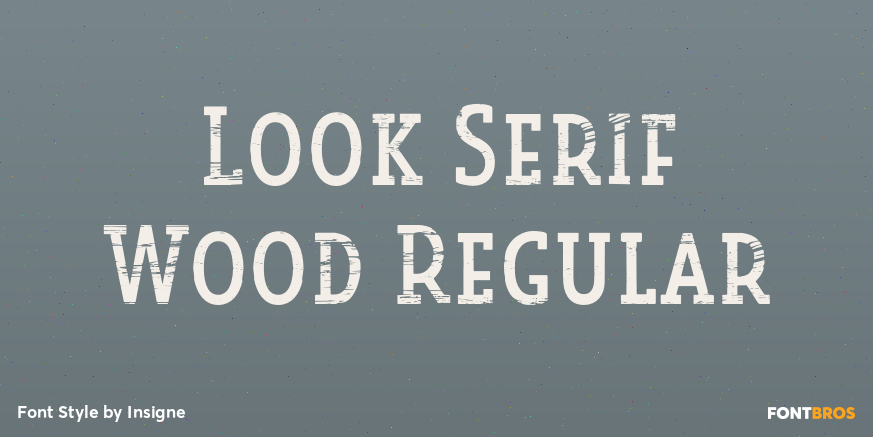 Look Serif Wood Regular Poster