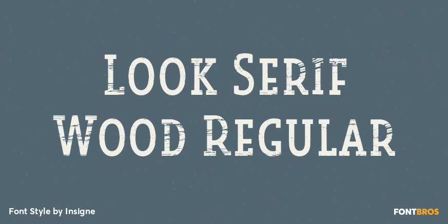 Look Serif Wood Regular Poster