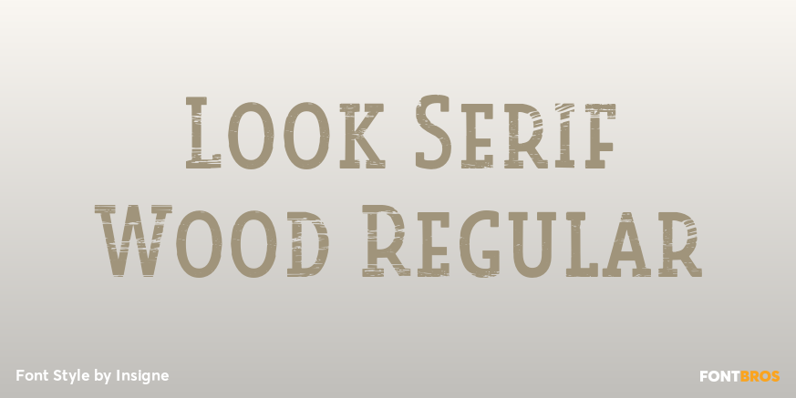 Look Serif Wood Regular Poster