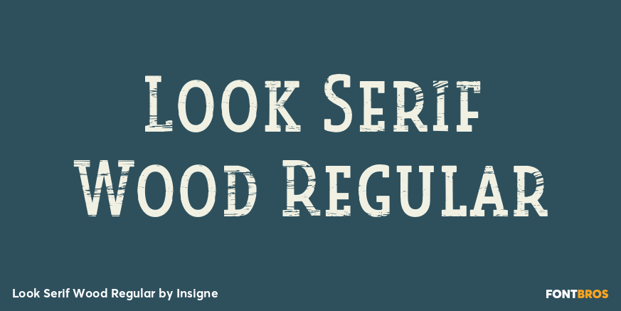 Look Serif Wood Regular Poster