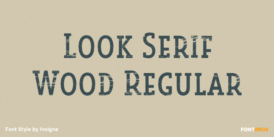 Look Serif Wood Regular Poster