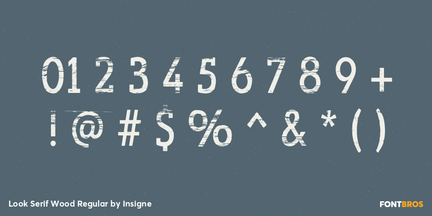 Look Serif Wood Regular Font Poster #1