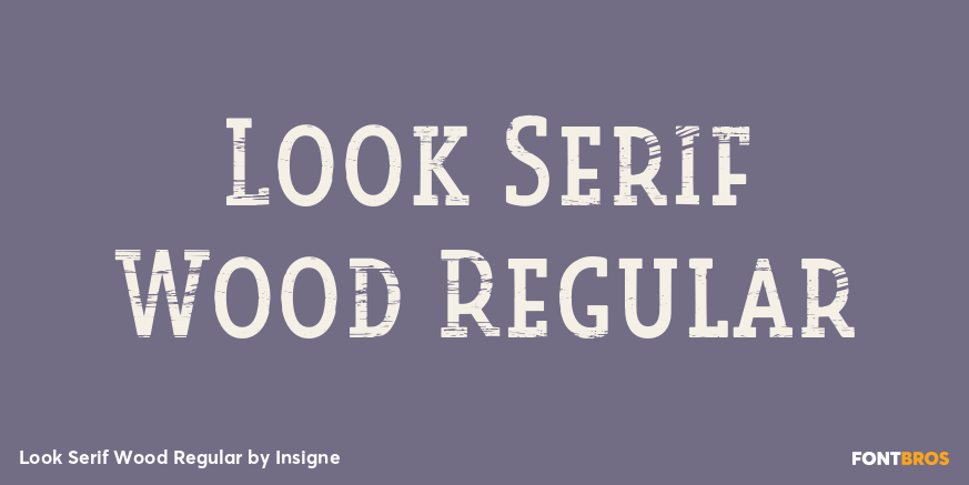 Look Serif Wood Regular Poster