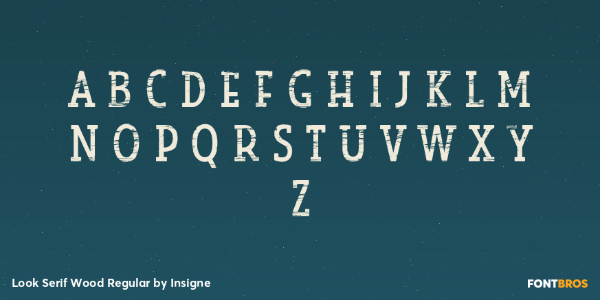 Look Serif Wood Regular Font Poster #2