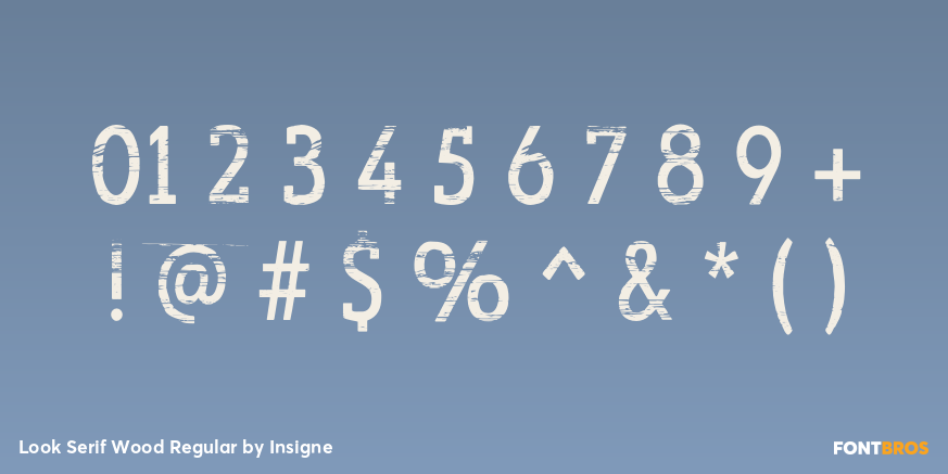 Look Serif Wood Regular Font Poster #4