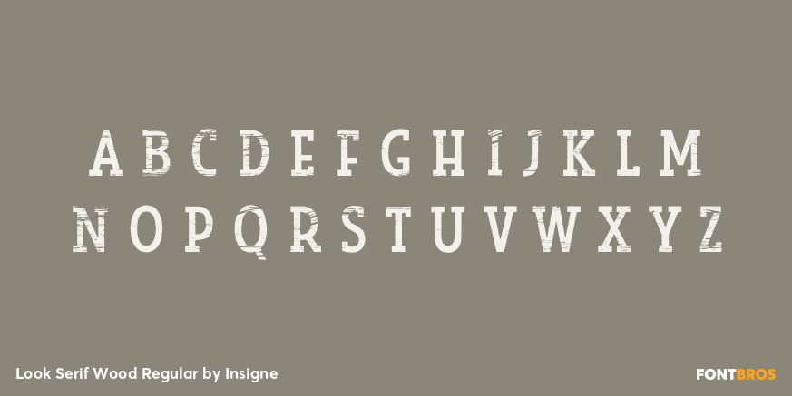 Look Serif Wood Regular Font Poster #1