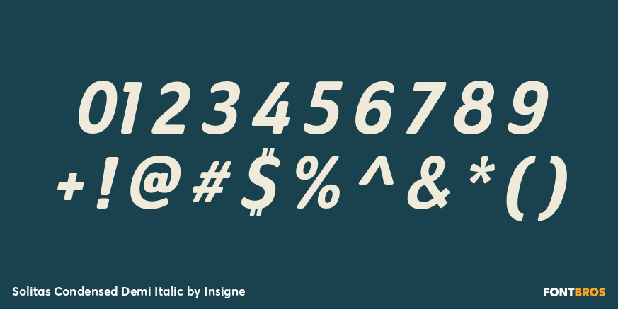 Solitas Condensed Demi Italic Font Poster #4