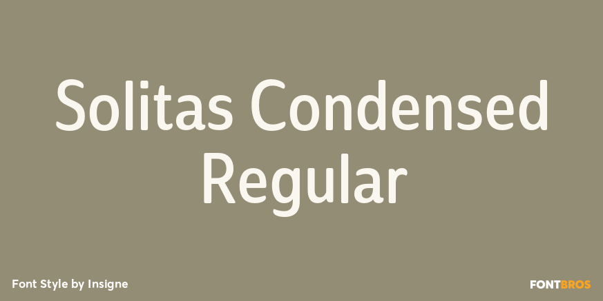 Solitas Condensed Regular Font Poster #1