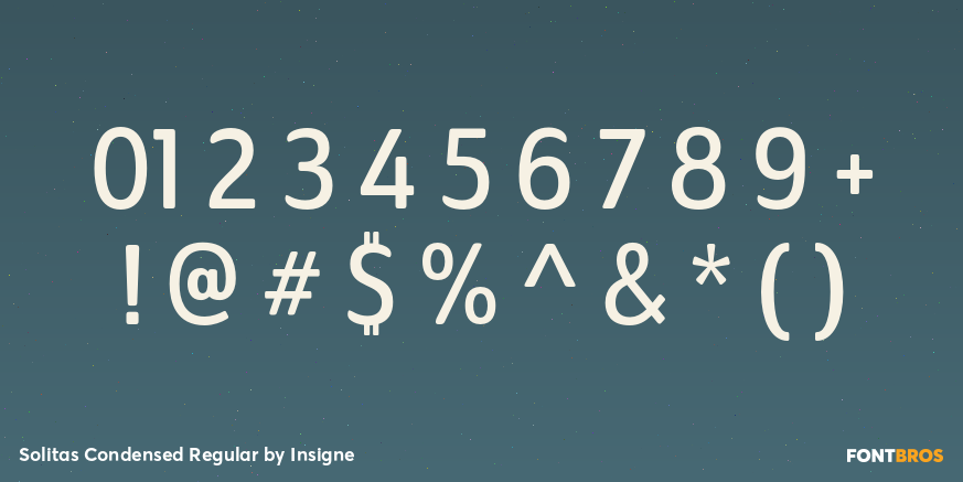 Solitas Condensed Regular Font Poster #1