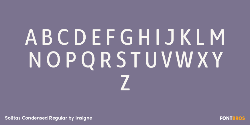 Solitas Condensed Regular Font Poster #2