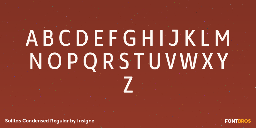 Solitas Condensed Regular Font Poster #1