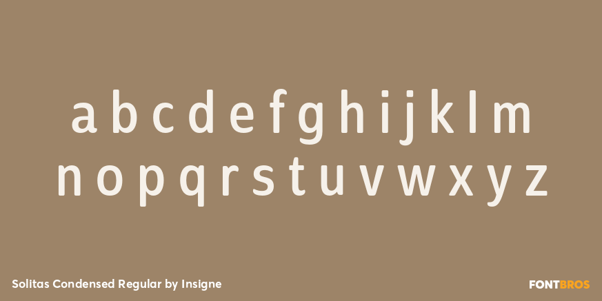 Solitas Condensed Regular Font Poster #1