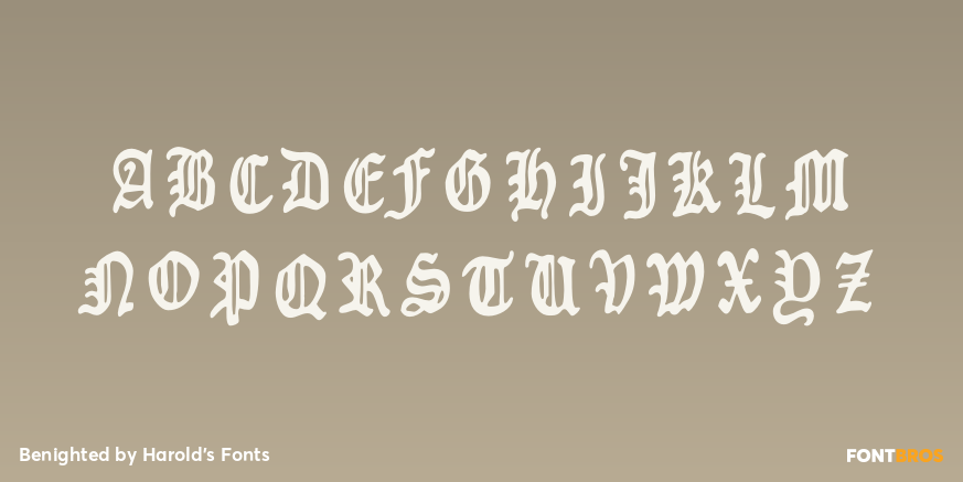 Benighted Font Poster #2