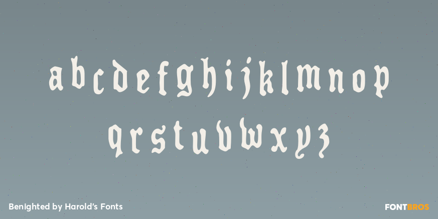 Benighted Font Poster #3