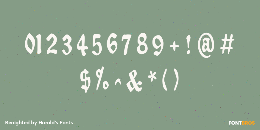 Benighted Font Poster #4