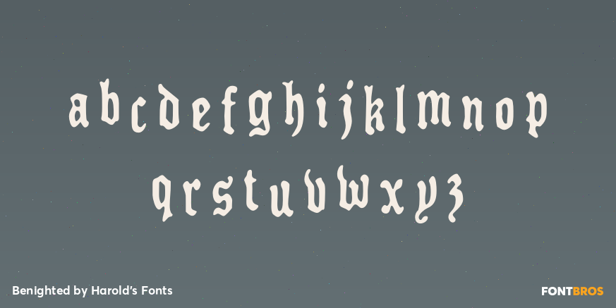 Benighted Font Poster #1