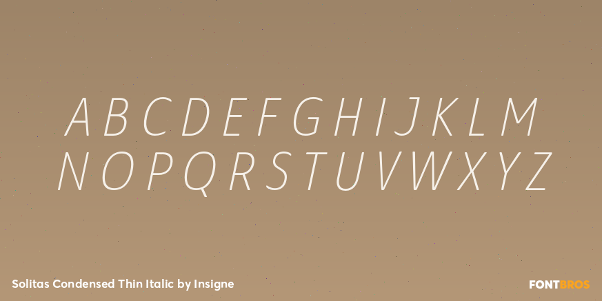 Solitas Condensed Thin Italic Font Poster #2