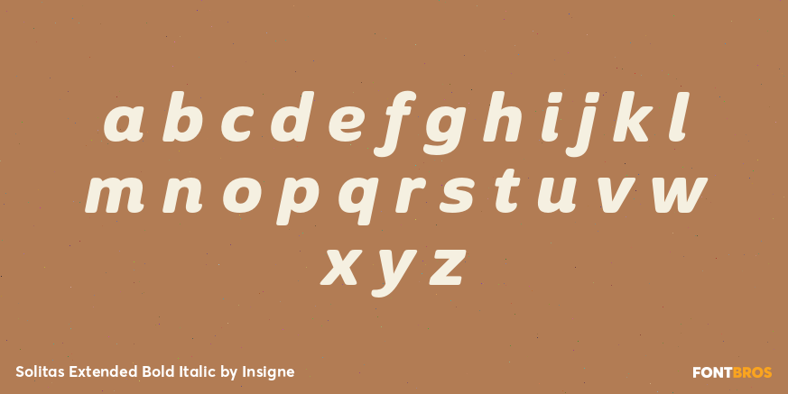 Solitas Extended Bold Italic Font Poster #3