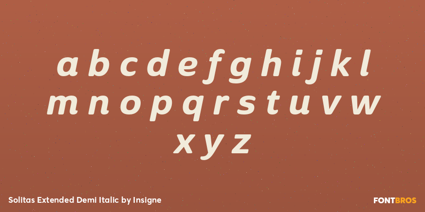 Solitas Extended Demi Italic Font Poster #3
