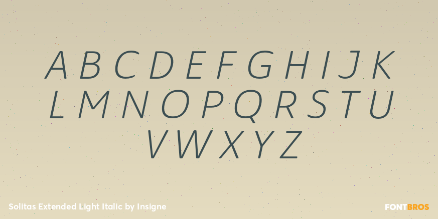 Solitas Extended Light Italic Font Poster #1