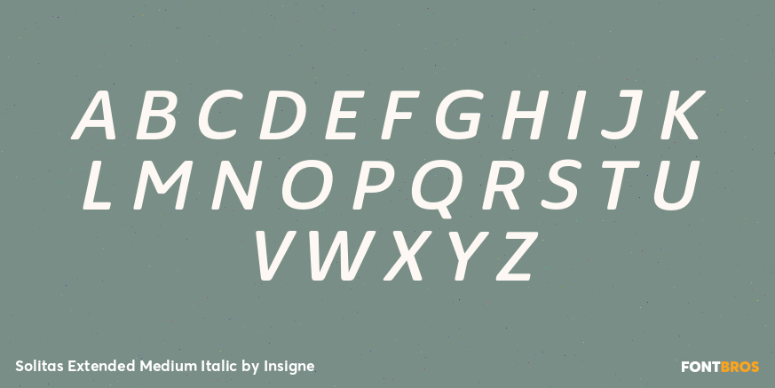 Solitas Extended Medium Italic Font Poster #2