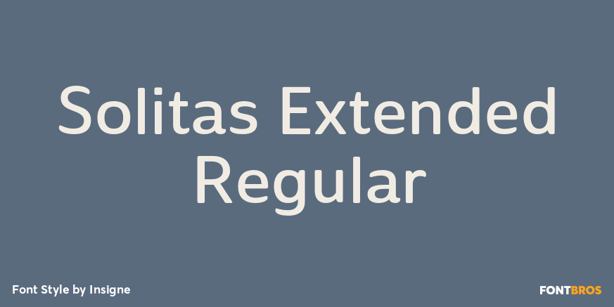 Solitas Extended Regular Font Poster #1