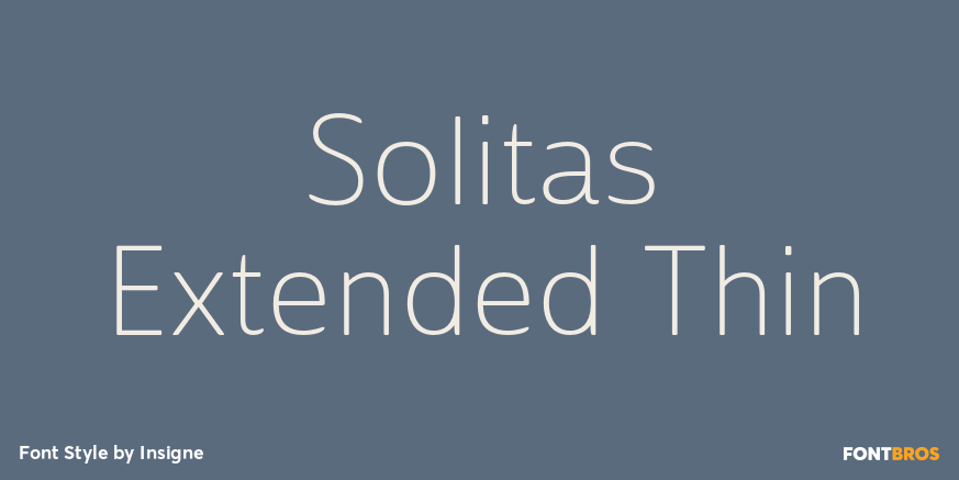 Solitas Extended Thin Font Poster #1