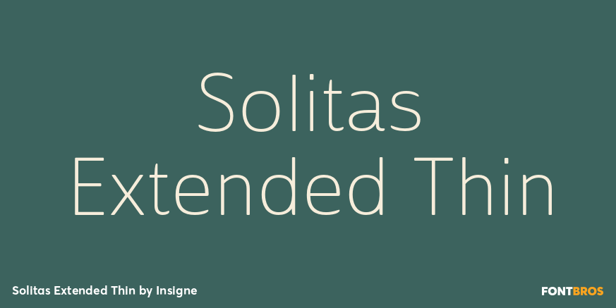 Solitas Extended Thin Font Poster #1