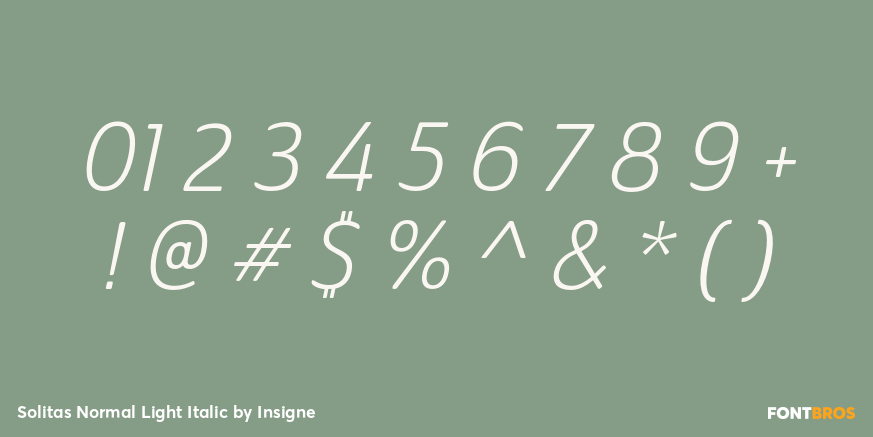Solitas Normal Light Italic Font Poster #4