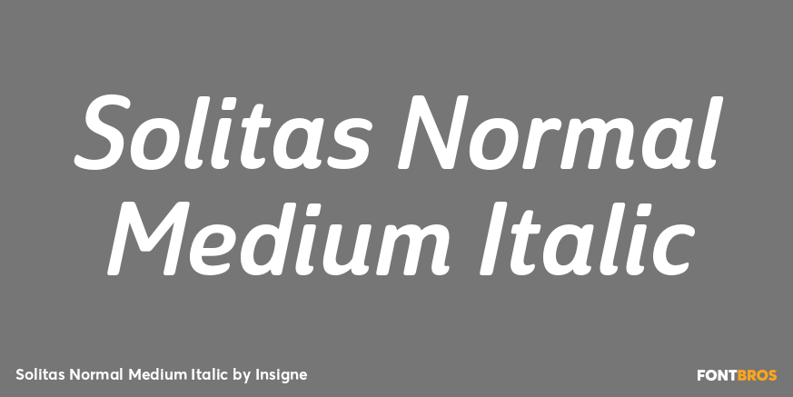 Solitas Normal Medium Italic Font Poster #1
