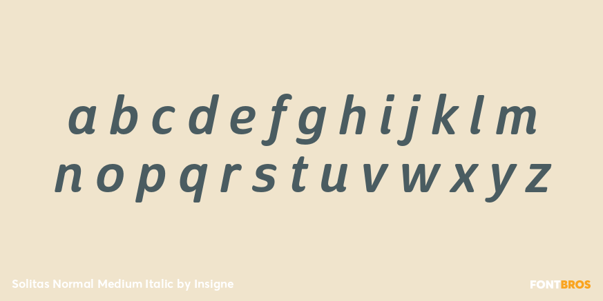 Solitas Normal Medium Italic Font Poster #3
