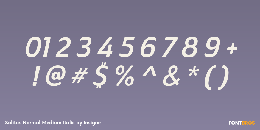 Solitas Normal Medium Italic Font Poster #4