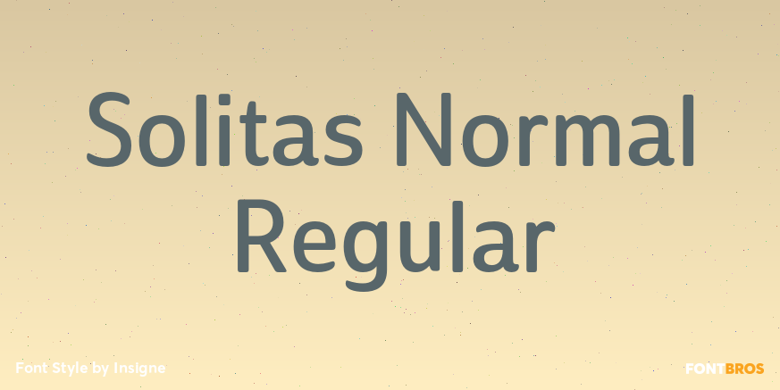 Solitas Normal Regular Font Poster #1