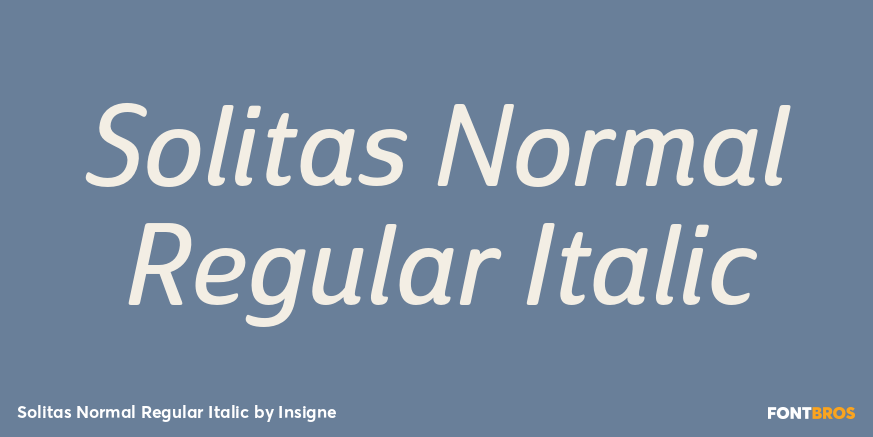 Solitas Normal Regular Italic Font Poster #1