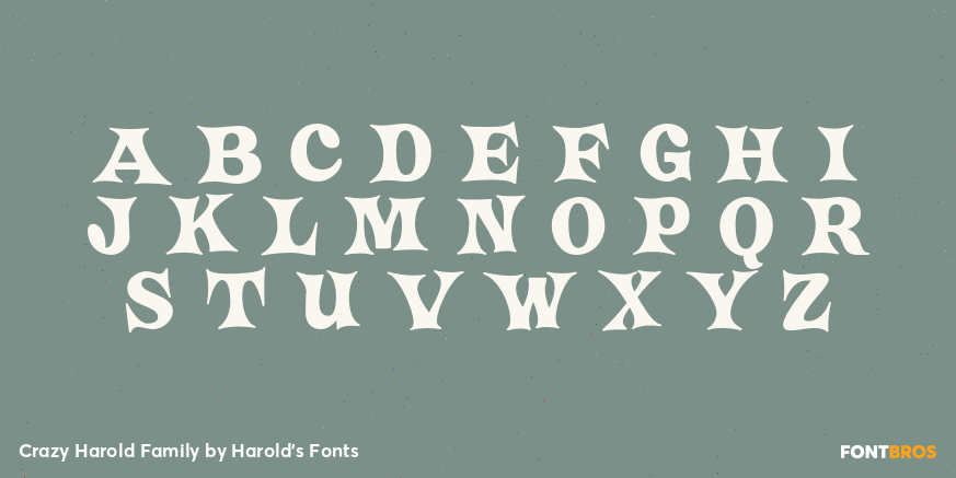 Crazy Harold Family Font Poster #2