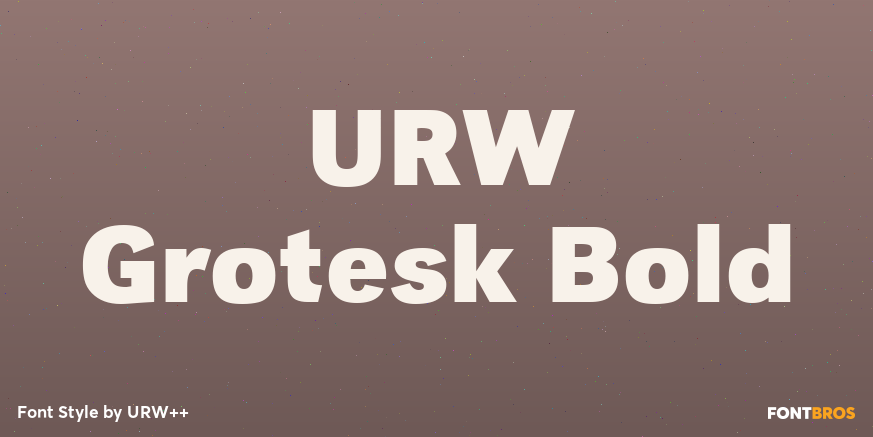 URW Grotesk Bold Font Poster #1