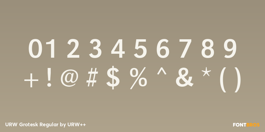 URW Grotesk Regular Font Poster #1