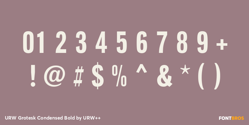URW Grotesk Condensed Bold Font Poster #4