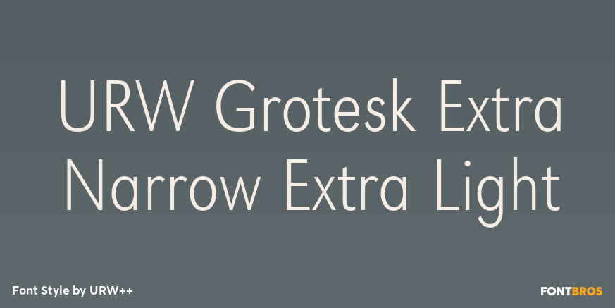 URW Grotesk Extra Narrow Extra Light Font Poster #1
