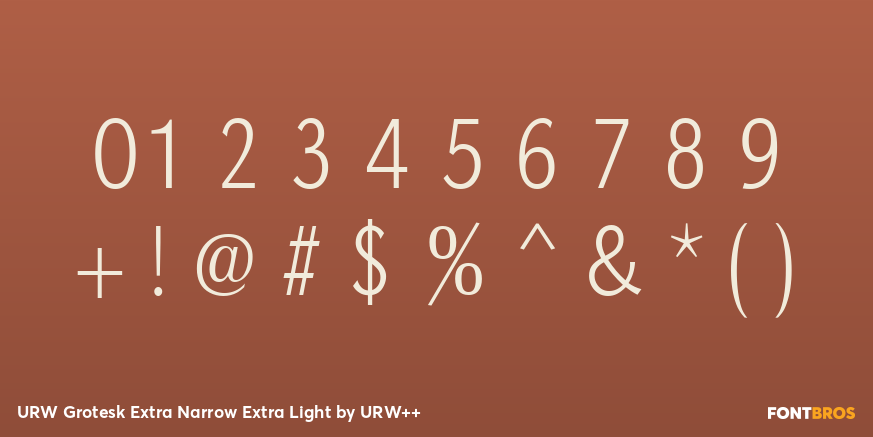 URW Grotesk Extra Narrow Extra Light Font Poster #1