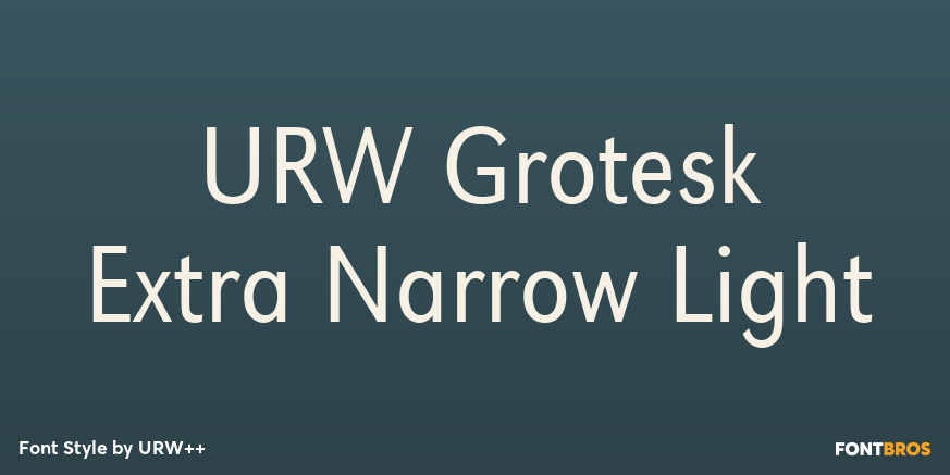 URW Grotesk Extra Narrow Light Font Poster #1